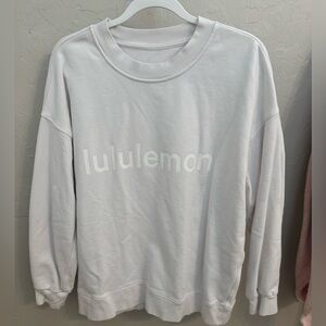 Lululemon White Scuba Oversized Sweatshirt